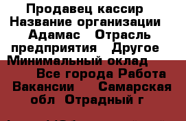 Продавец-кассир › Название организации ­ Адамас › Отрасль предприятия ­ Другое › Минимальный оклад ­ 26 500 - Все города Работа » Вакансии   . Самарская обл.,Отрадный г.